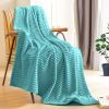 SOGA Sky Blue Throw Blanket – Warm and Cozy Fleece Comforter for Sofa, Bed, Living Room, or Home Décor, Soft Decorative Blanket for Year-Round Use