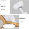 52 in. Integrated LED Farmhouse Indoor/Outdoor White Smart Ceiling Fan with Remote Control